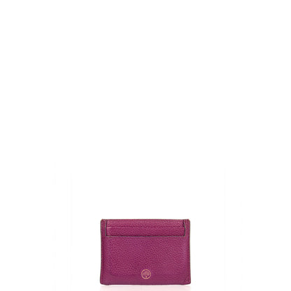 Mulberry Card Holder Card Holder in Purple, Leather — Back View