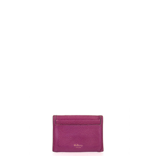 Mulberry Card Holder Card Holder in Purple, Leather — Front View
