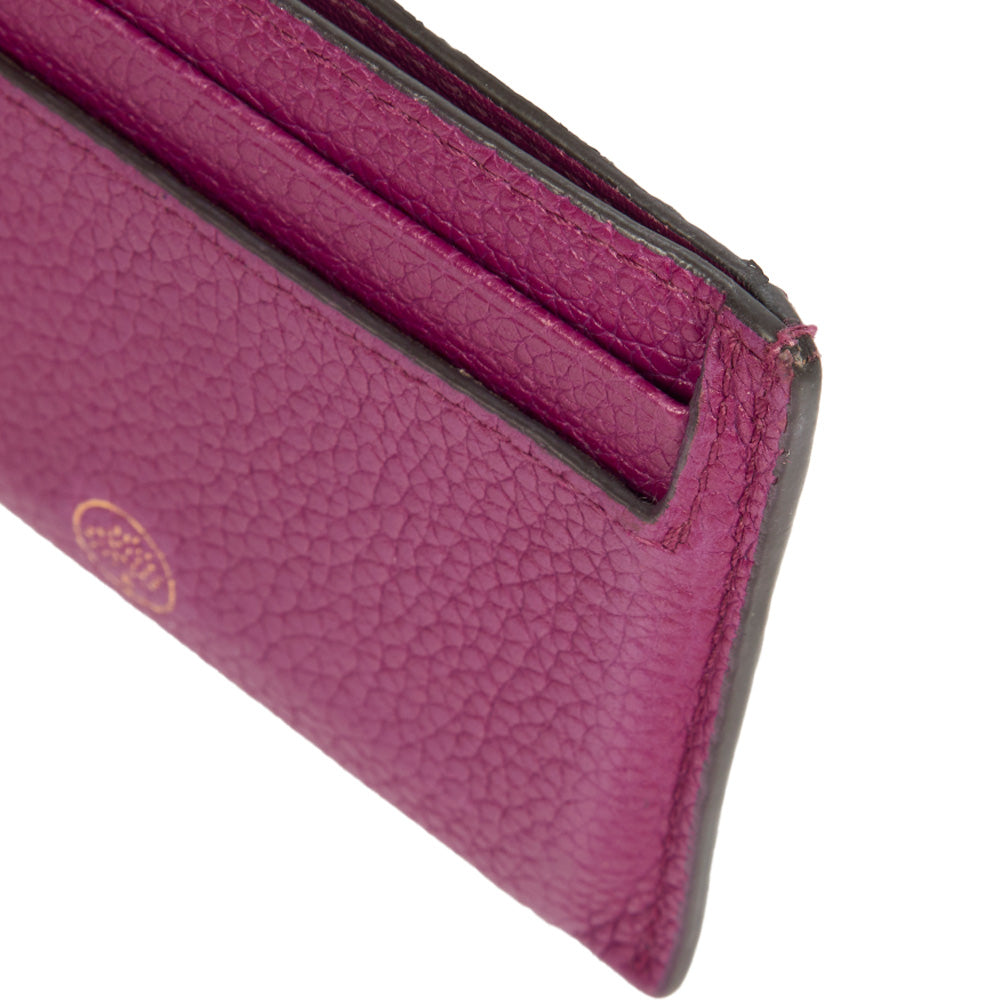 Mulberry Card Holder Card Holder in Purple, Leather — Top View