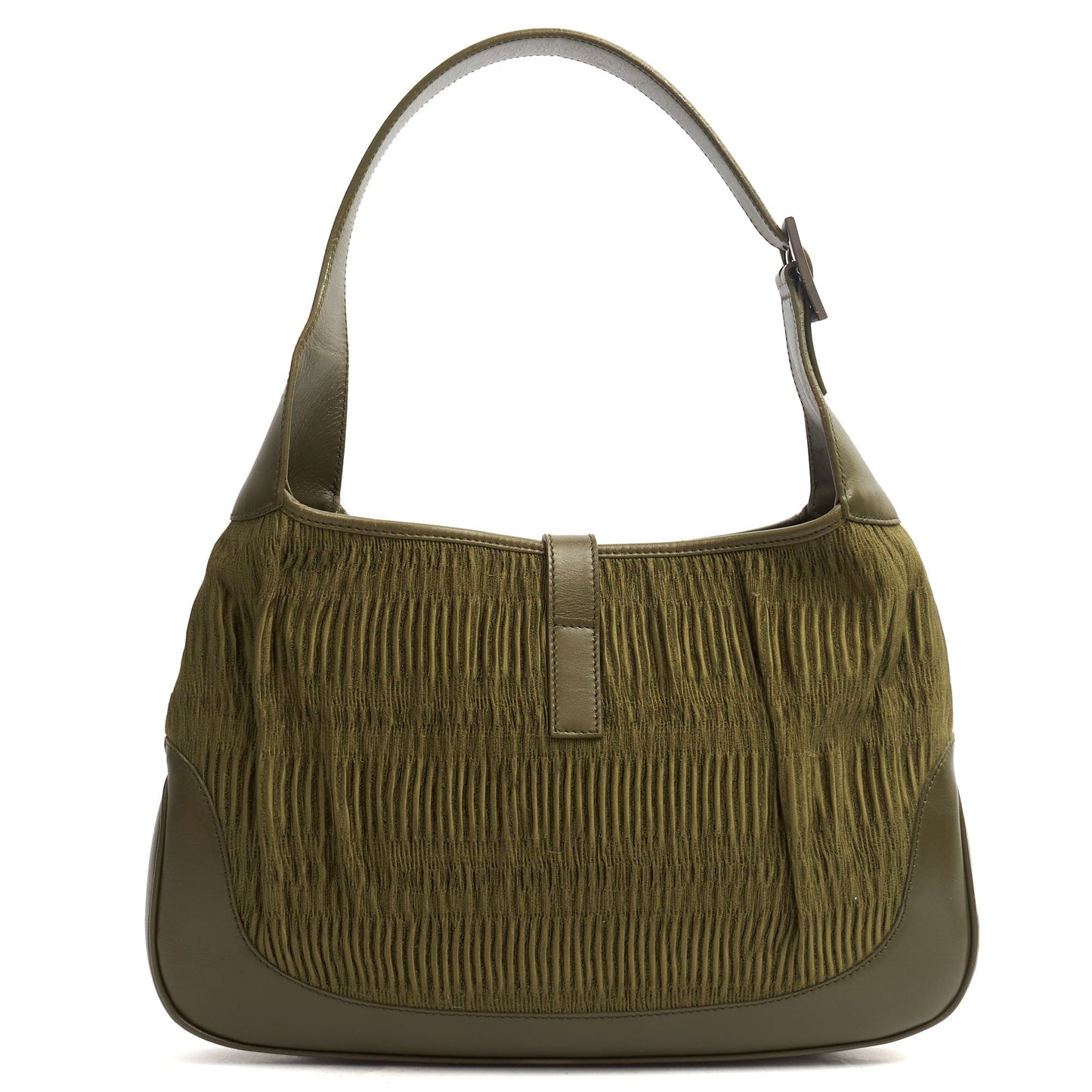 Gucci Shoulder Bag Jackie in Green, Fabric — Top View