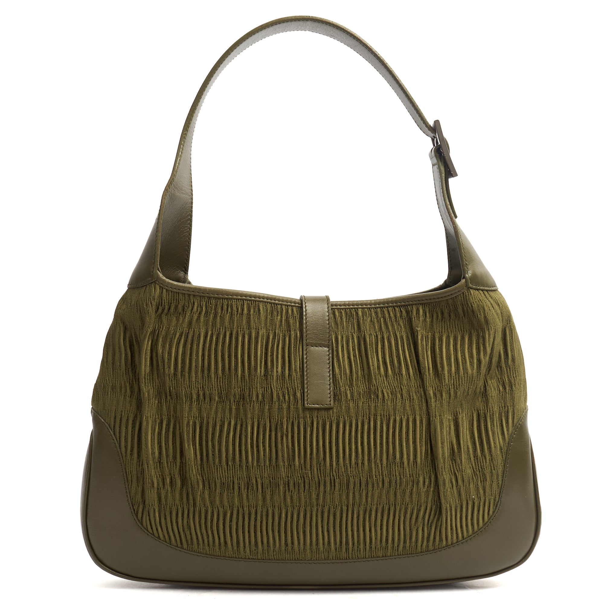 Gucci Shoulder Bag Jackie in Green, Fabric — Top View