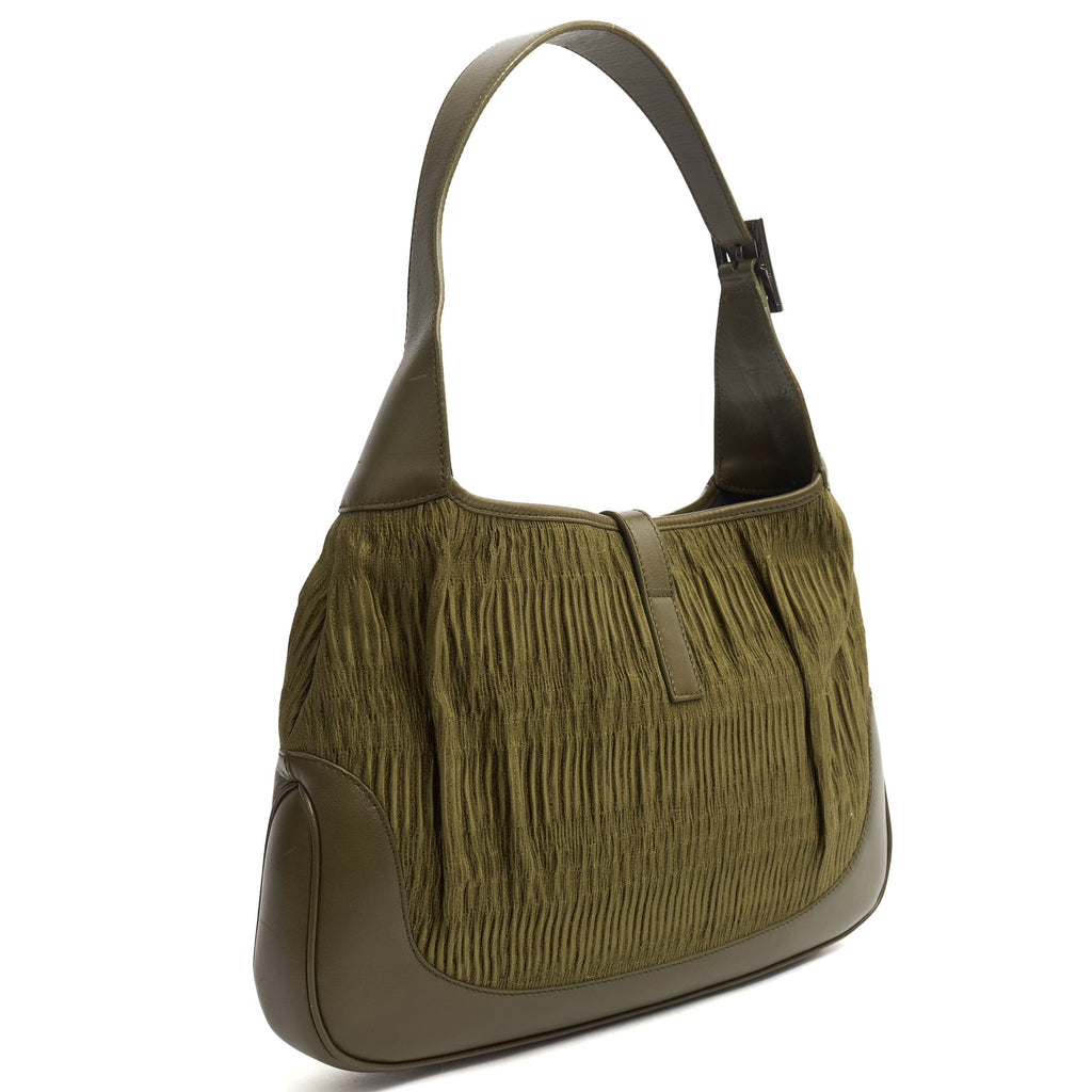 Gucci Shoulder Bag Jackie in Green, Fabric — Back View