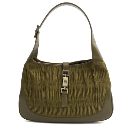 Gucci Shoulder Bag Jackie in Green, Fabric — Front View