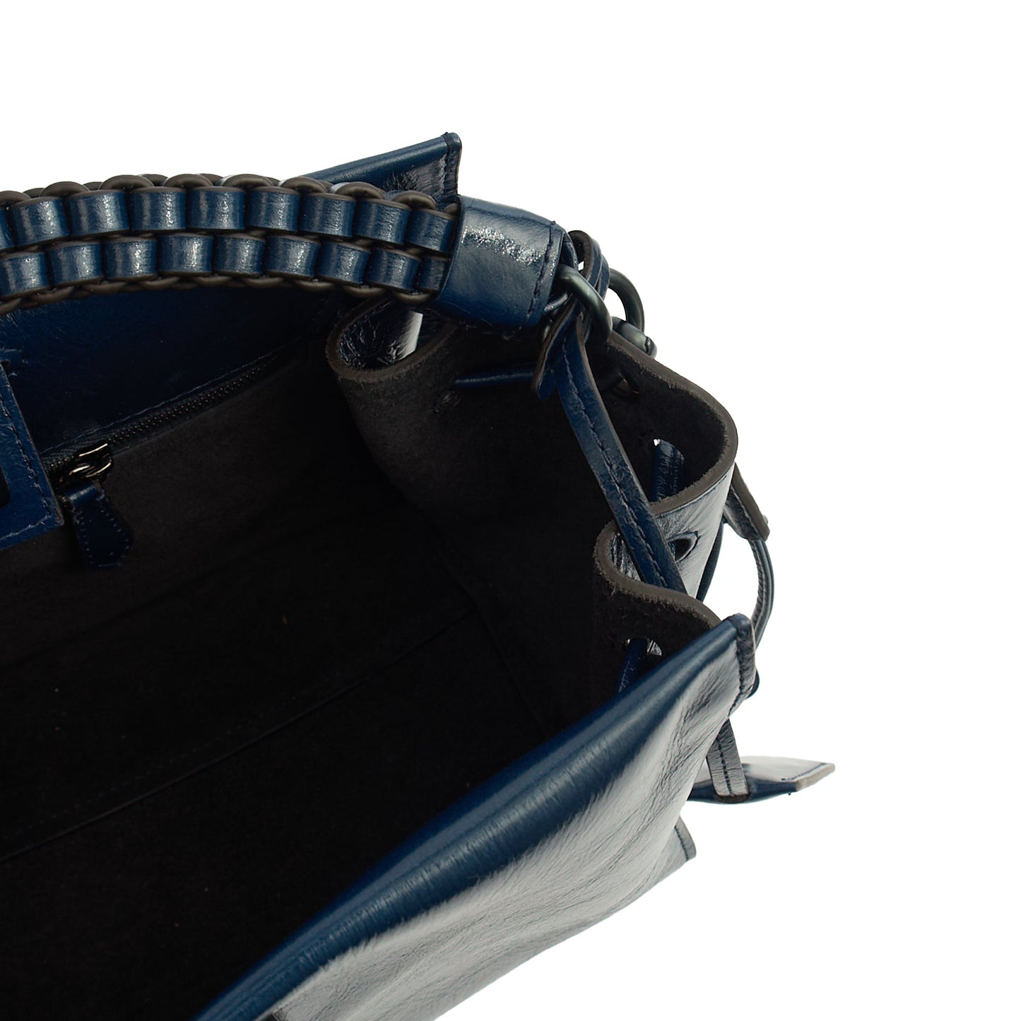Mulberry Cross Body Iris - Small in Navy, Crinkle Patent — Detail View