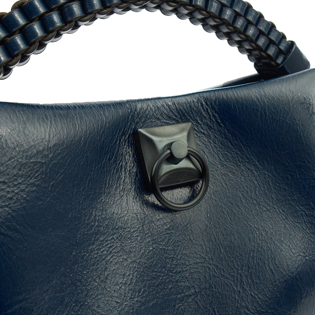 Mulberry Cross Body Iris - Small in Navy, Crinkle Patent — Lifestyle View