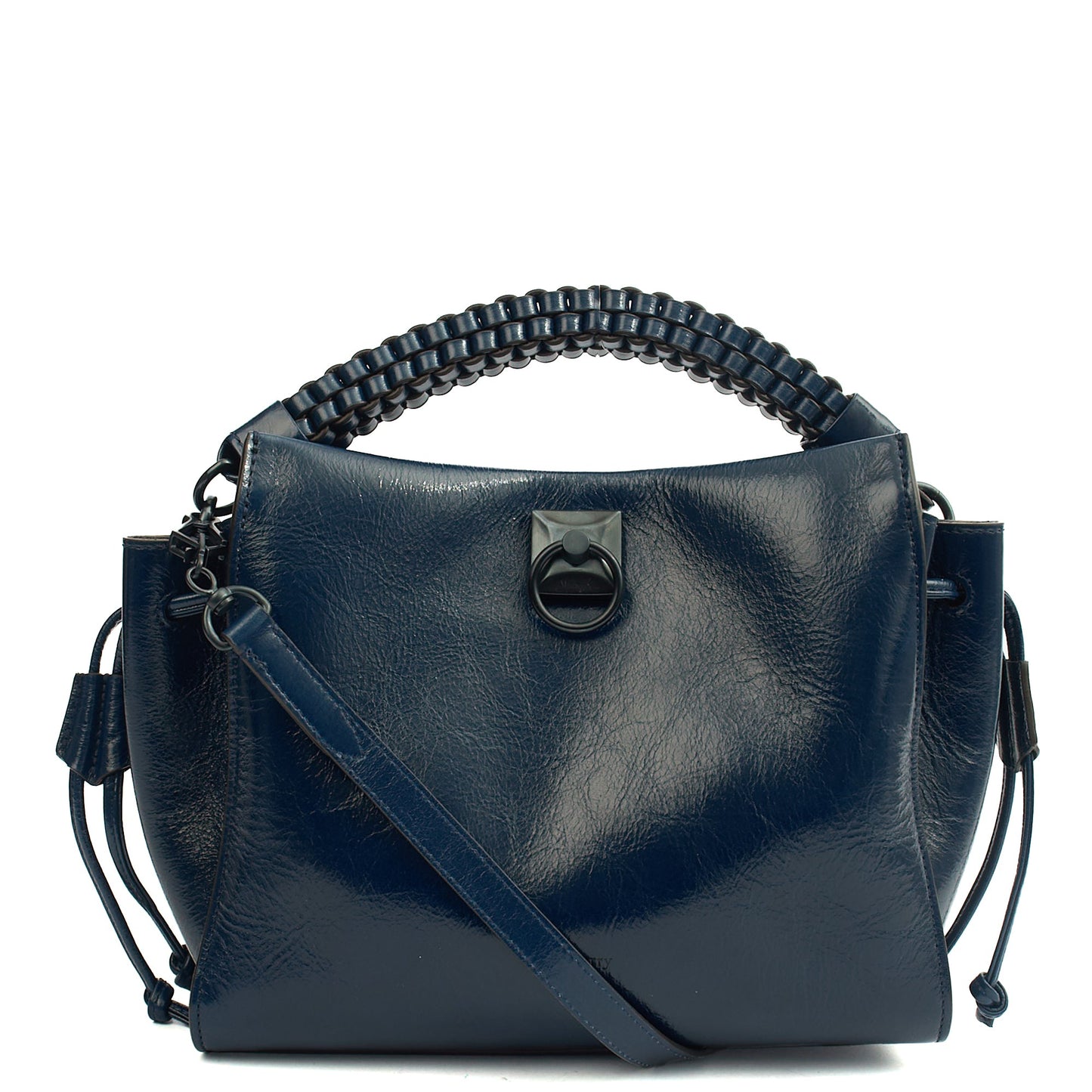 Mulberry Cross Body Iris - Small in Navy, Crinkle Patent — Alternate View 13