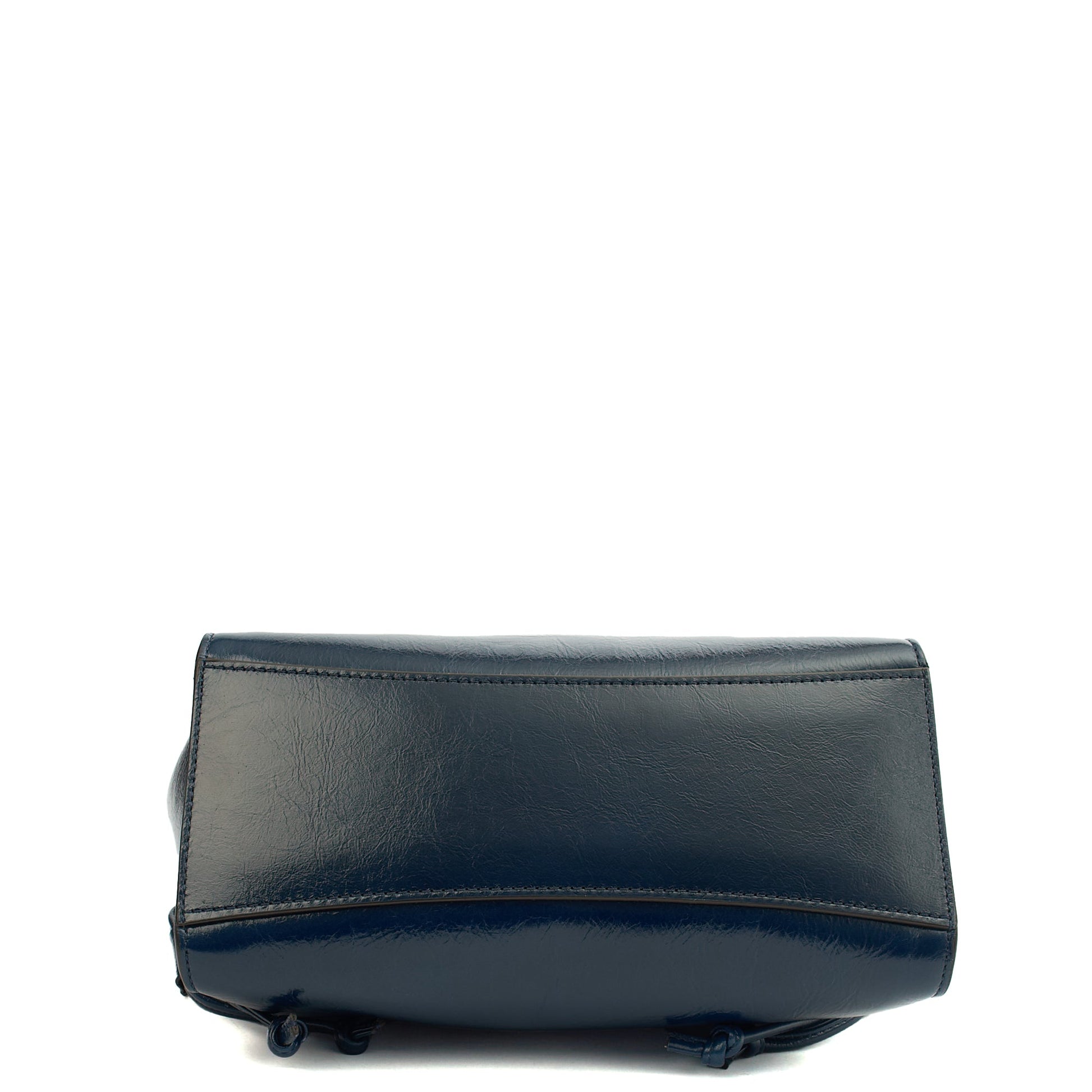 Mulberry Cross Body Iris - Small in Navy, Crinkle Patent — Top View