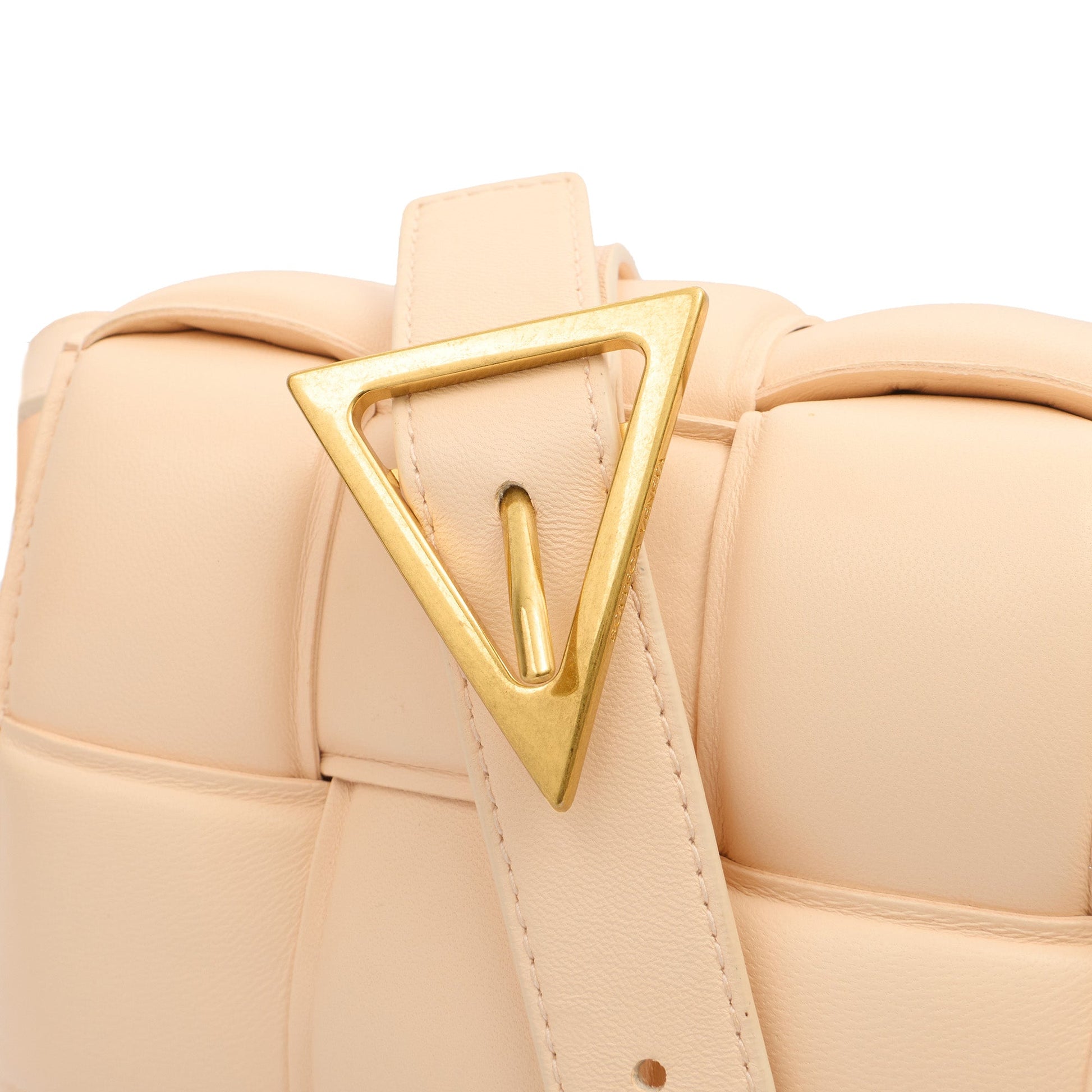 Bottega Veneta Cross Body Padded Cassette in Porridge, Leather — Lifestyle View