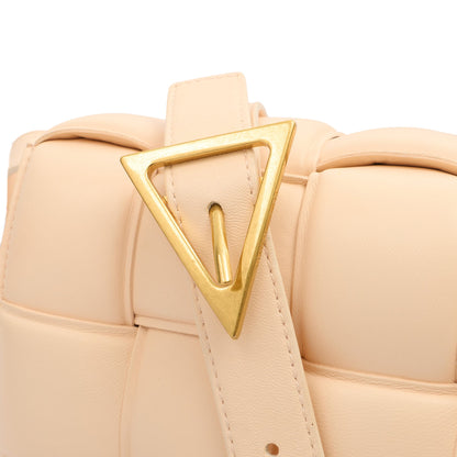 Bottega Veneta Cross Body Padded Cassette in Porridge, Leather — Lifestyle View