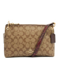 Coach Cross Body Signature Crossbody in Brown, Leather — Front View