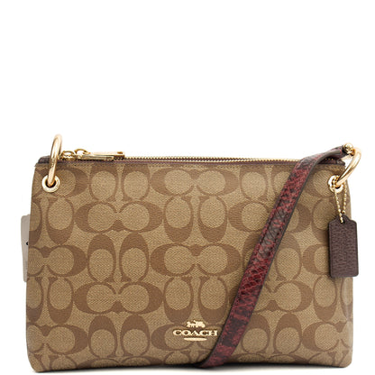 Coach Cross Body Signature Crossbody in Brown, Leather — Alternate View 8