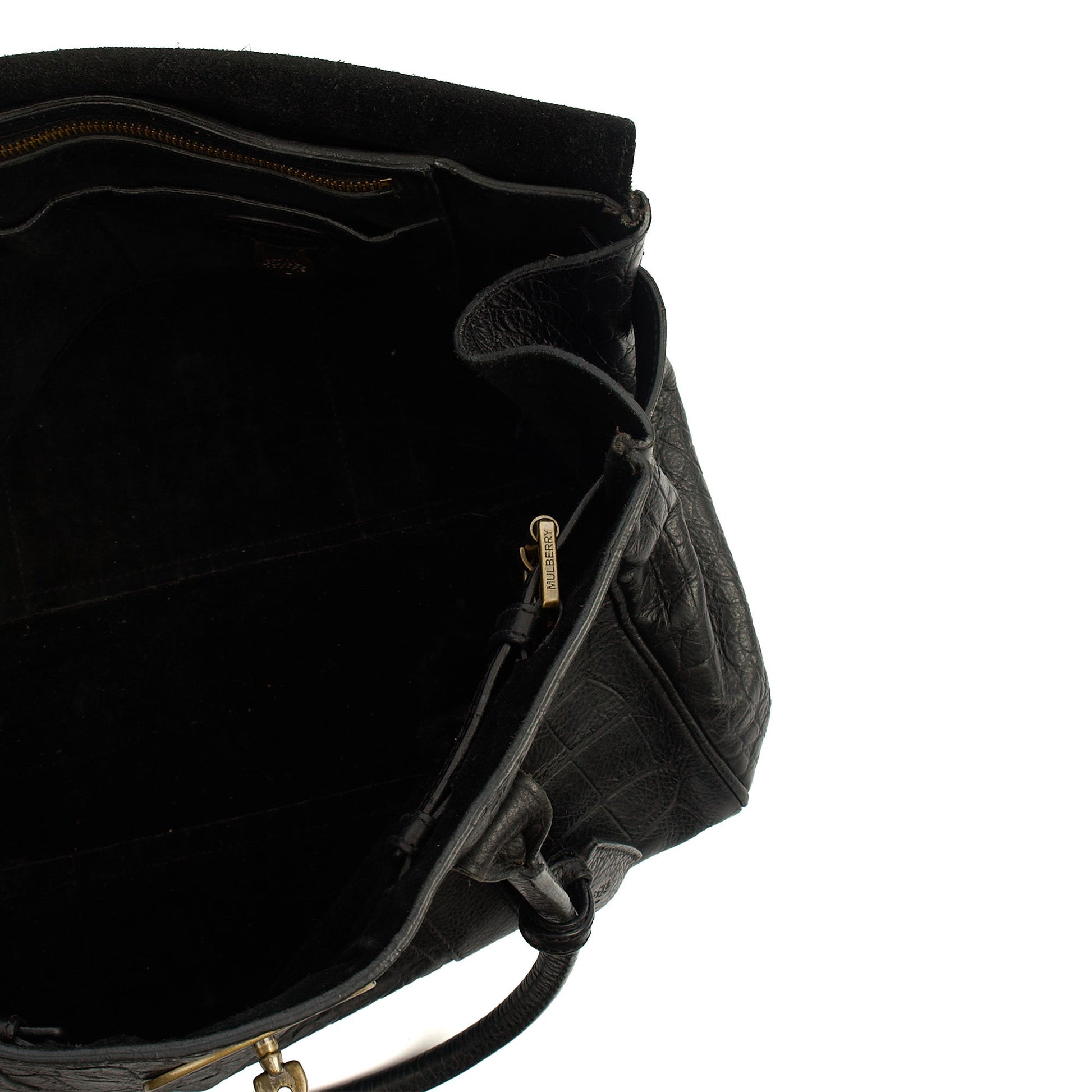 Mulberry Tote Bayswater Heritage in Black, Exotic Effect Leather — Lifestyle View