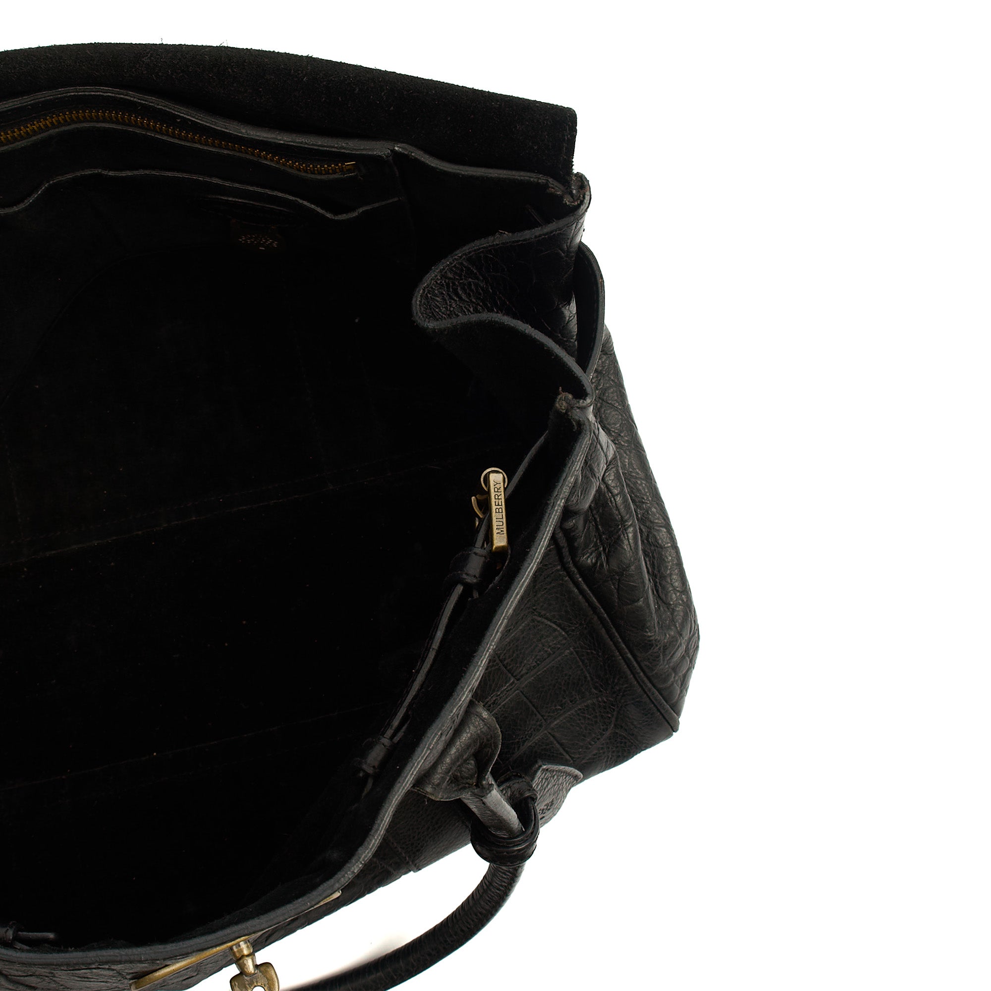 Mulberry Tote Bayswater Heritage in Black, Exotic Effect Leather — Lifestyle View