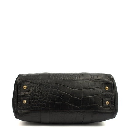 Mulberry Tote Bayswater Heritage in Black, Exotic Effect Leather — Detail View