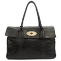 Mulberry Tote Bayswater Heritage in Black, Exotic Effect Leather — Front View