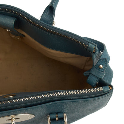 Mulberry Tote Bayswater Double Zip Tote - Small in Blue, Calfskin Leather — Alternate View 11