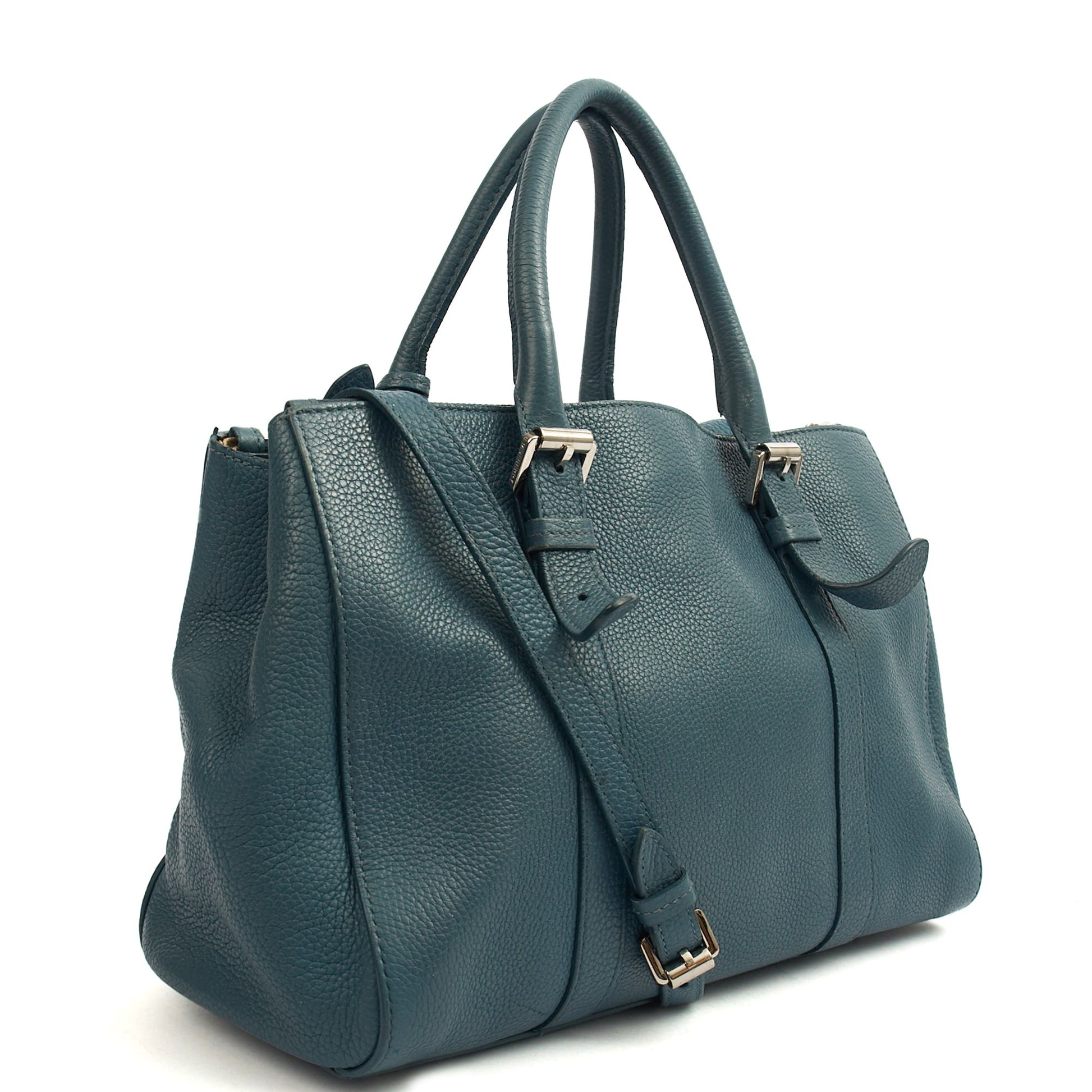 Mulberry Tote Bayswater Double Zip Tote - Small in Blue, Calfskin Leather — Alternate View 14