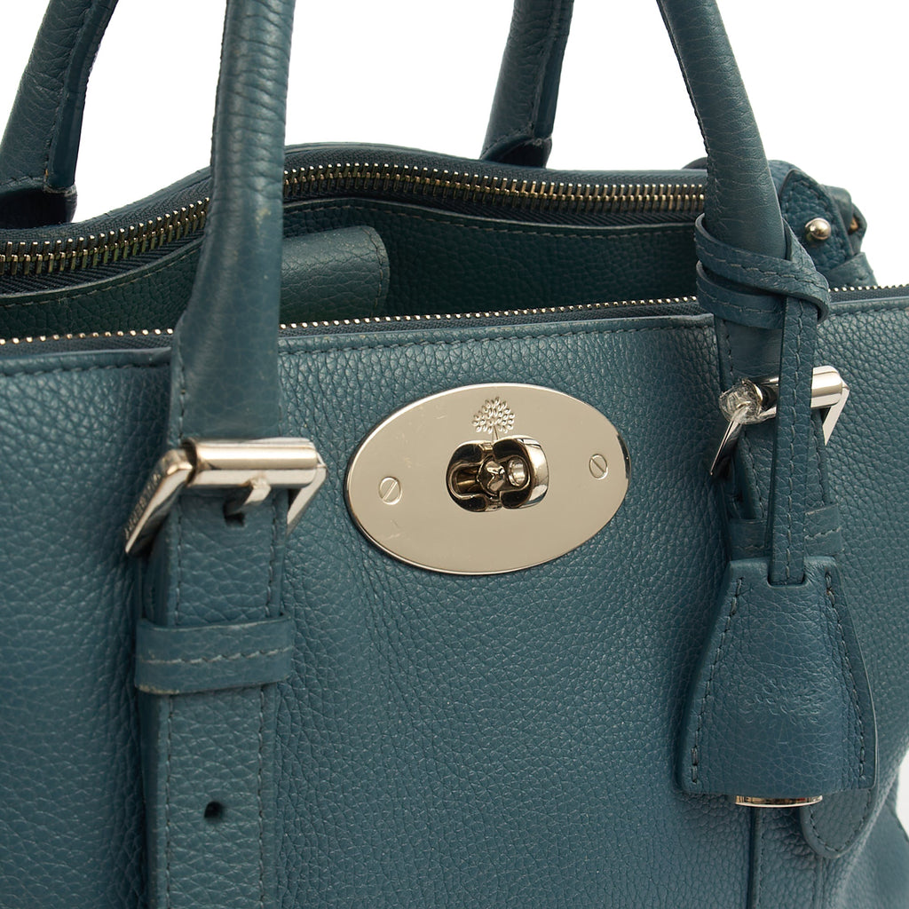 Mulberry Tote Bayswater Double Zip Tote - Small in Blue, Calfskin Leather — Alternate View 12