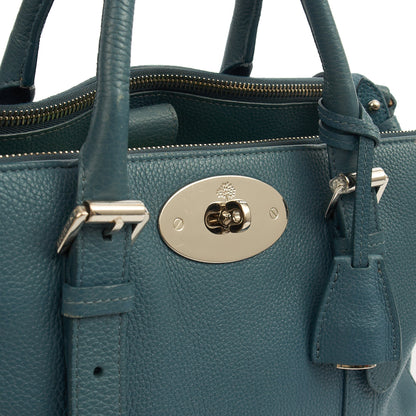Mulberry Tote Bayswater Double Zip Tote - Small in Blue, Calfskin Leather — Alternate View 12