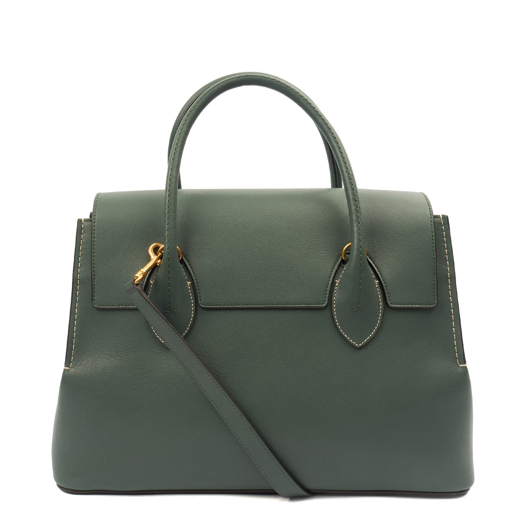 Mulberry Tote Seaton in Green, Leather — Top View