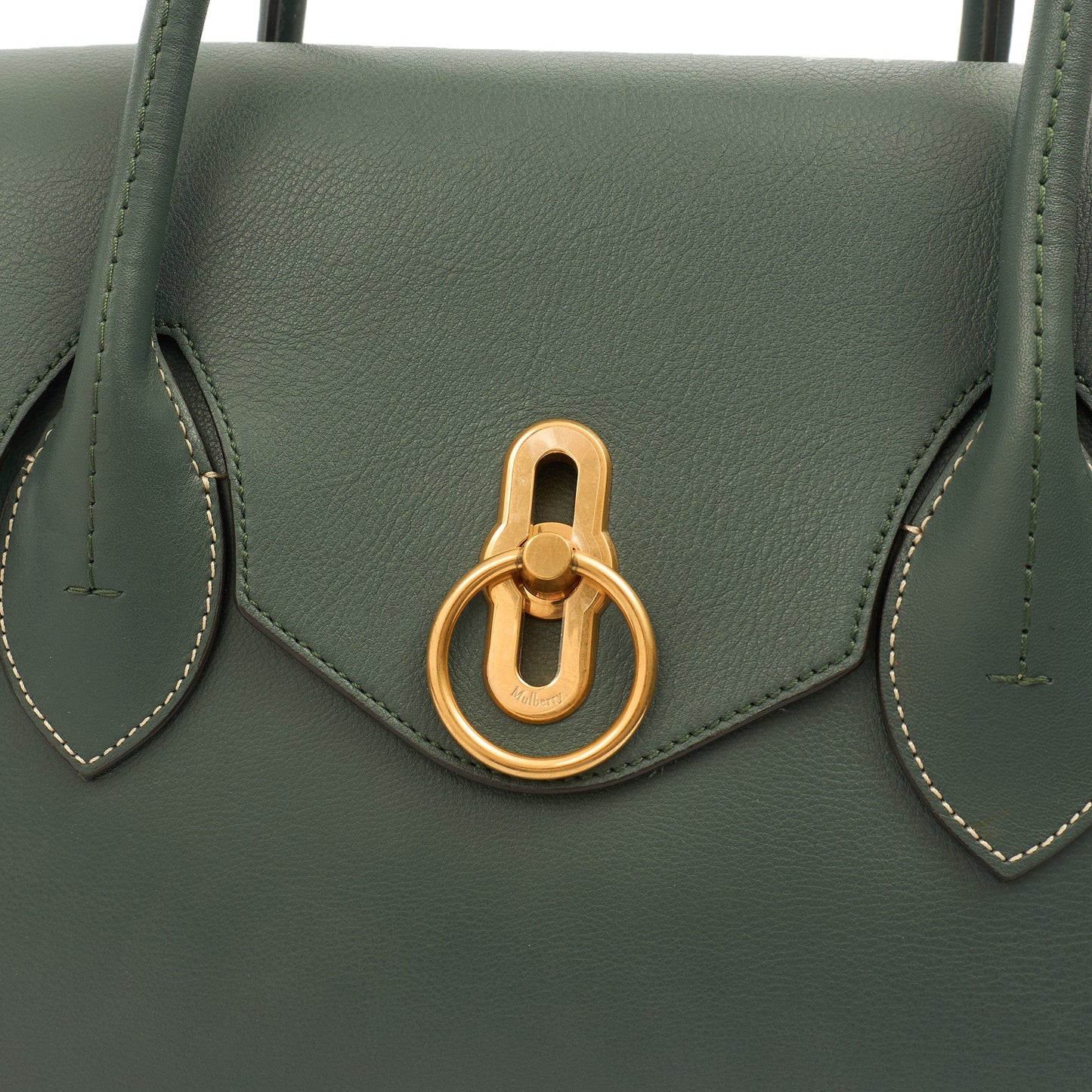 Mulberry Tote Seaton in Green, Leather — Side View