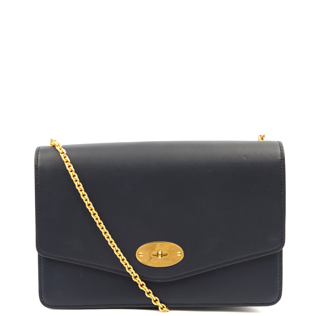 Mulberry Shoulder Bag Darley in Blue, Leather — Front View
