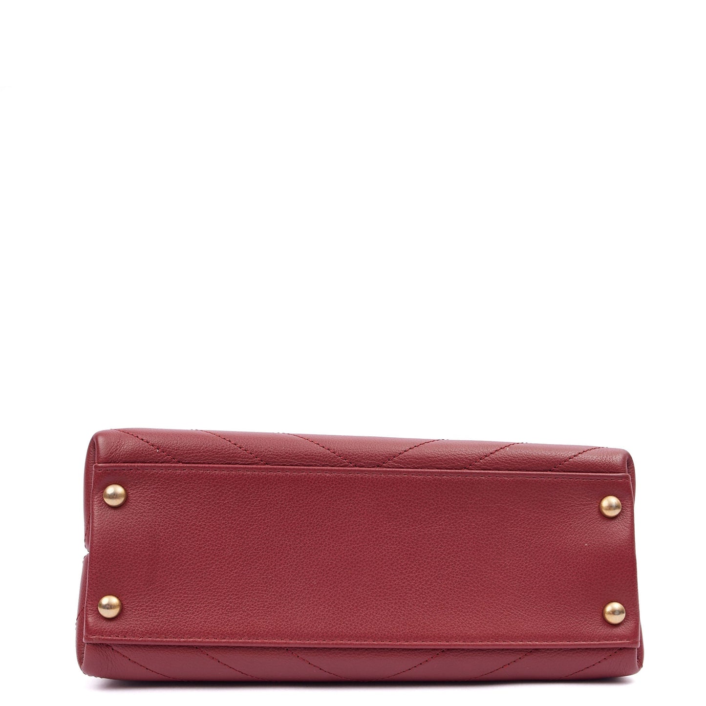 Chanel Top Handle Flap Bag With Top Handle in Red, Leather — Alternate View 24