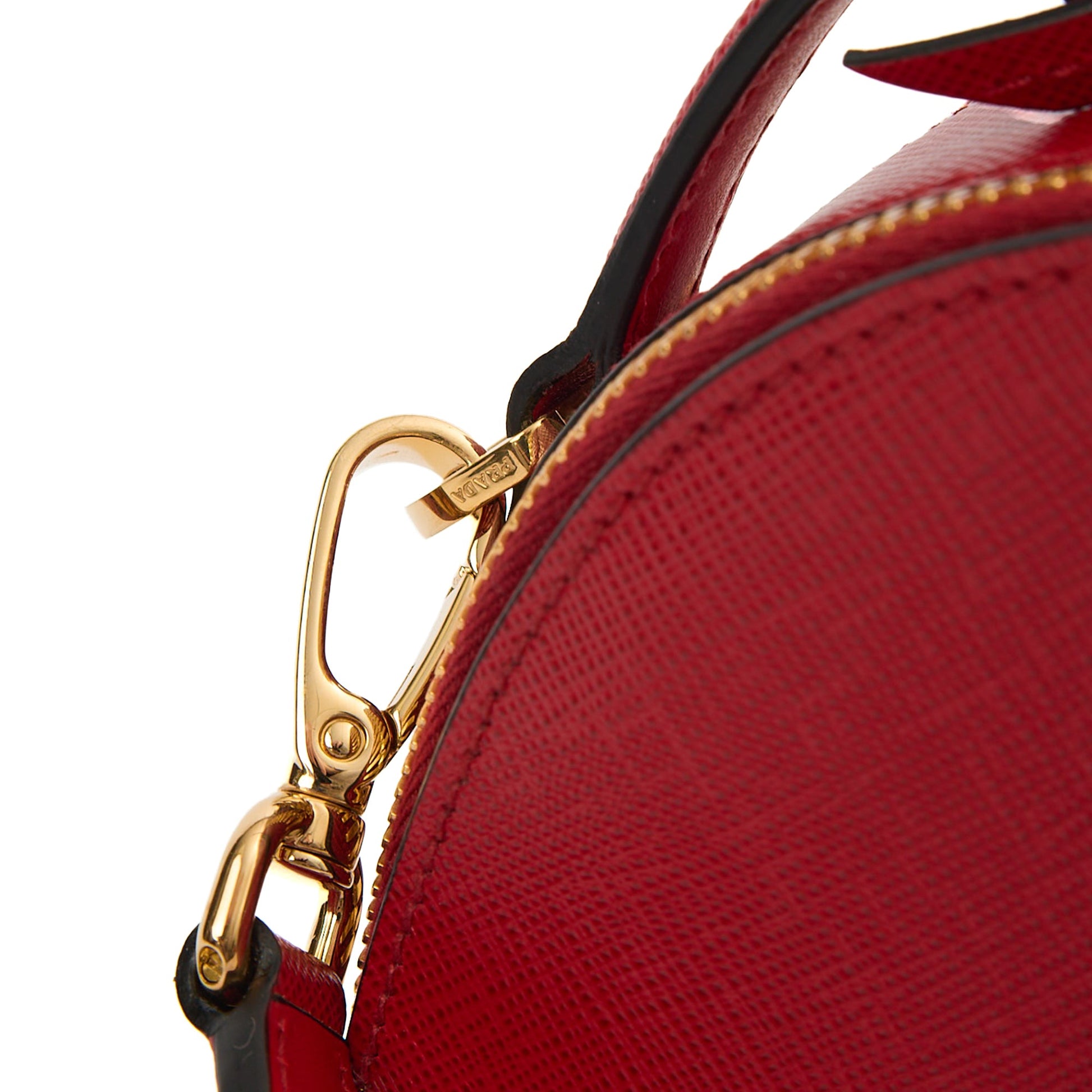 Prada Top Handle Crossbody in Red, Calfskin — Alternate View 13