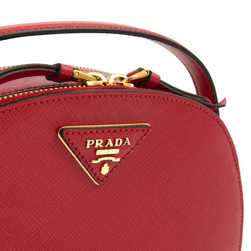 Prada Top Handle Crossbody in Red, Calfskin — Alternate View 9