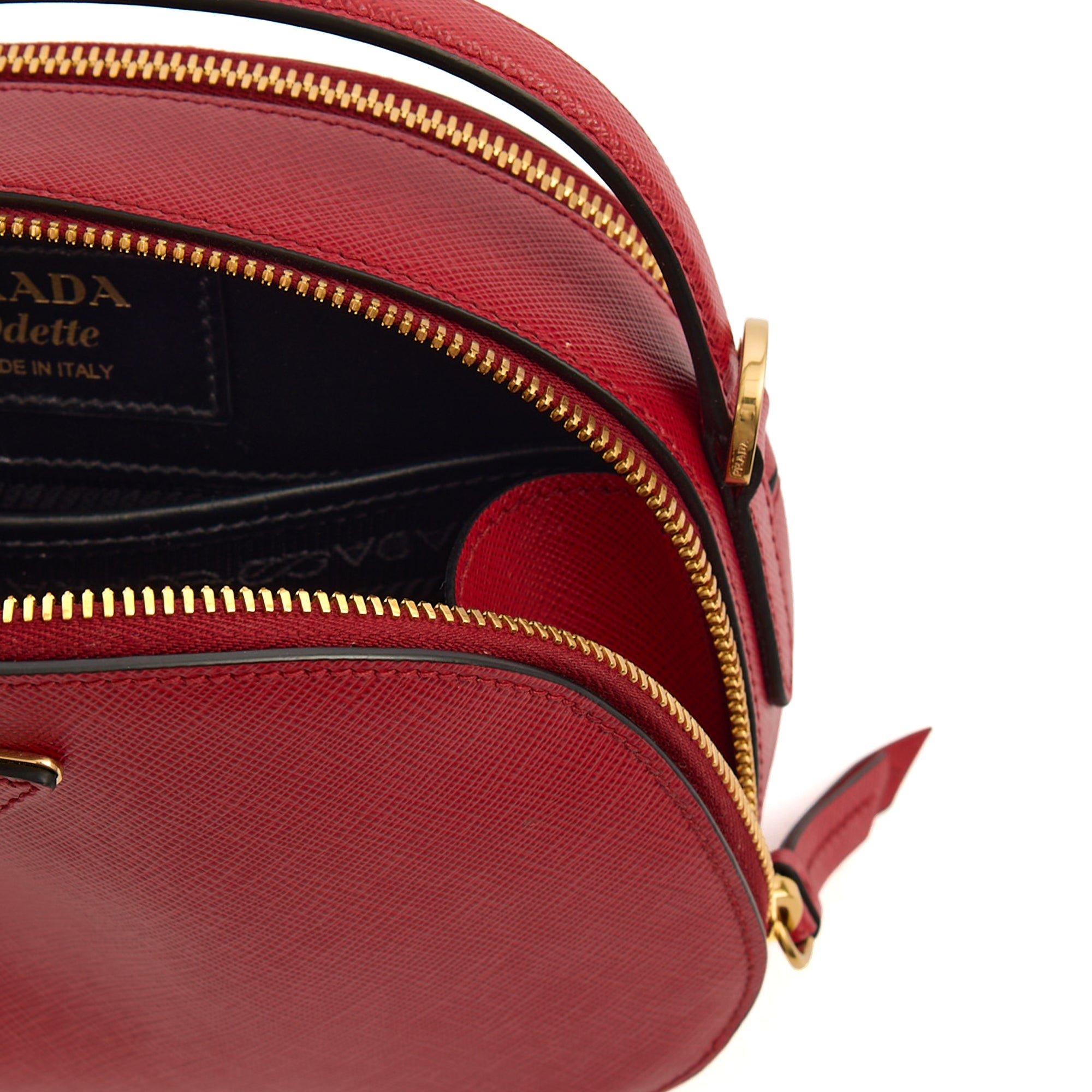 Prada Top Handle Crossbody in Red, Calfskin — Alternate View 7