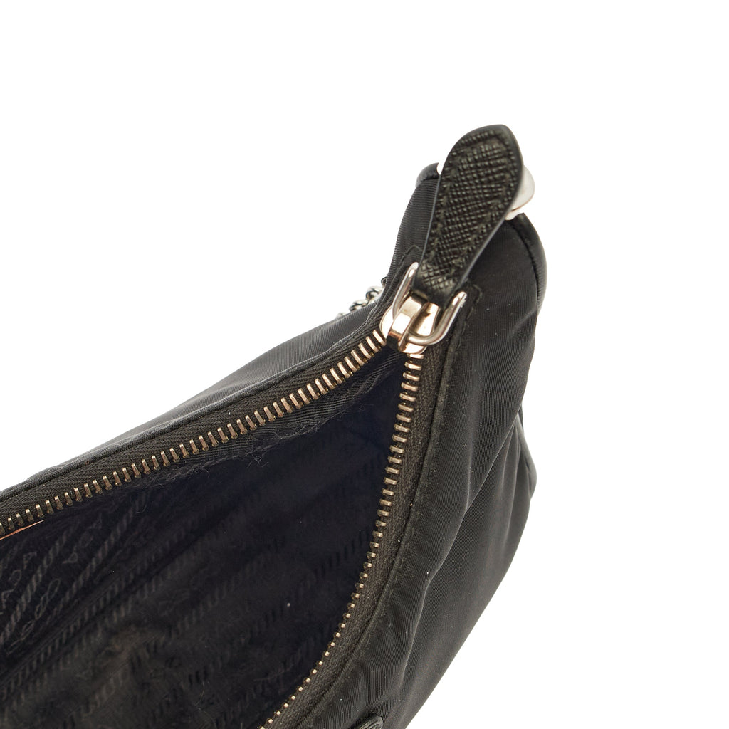 Prada Cross Body Re-Edition 2000 Shoulder Bag in Black, Fabric — Alternate View 11