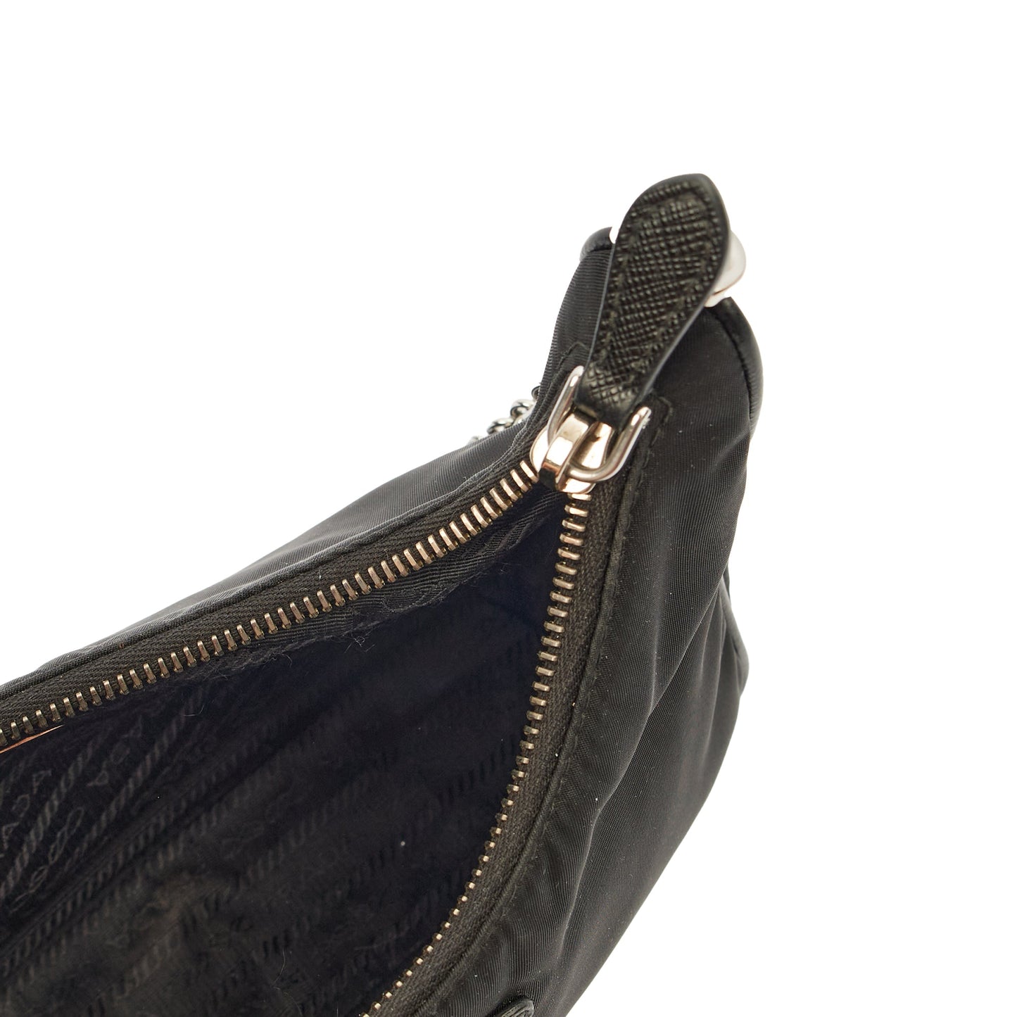 Prada Cross Body Re-Edition 2000 Shoulder Bag in Black, Fabric — Alternate View 11