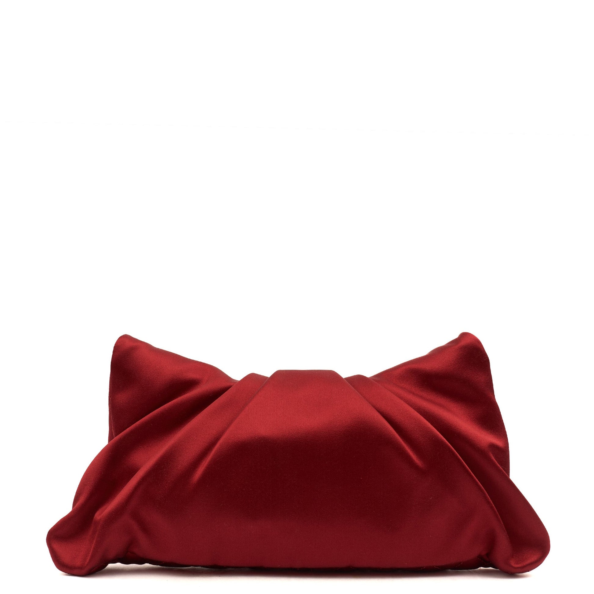 Chanel Clutch Clutch in Red, Fabric — Top View