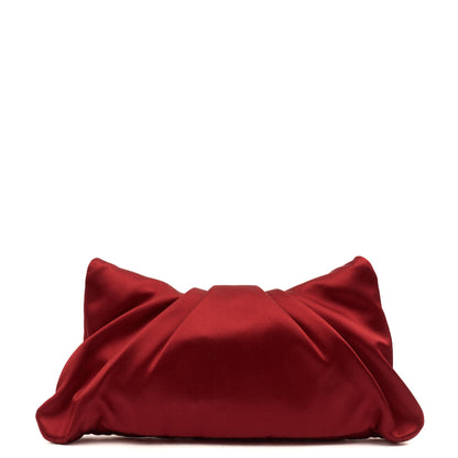 Chanel Clutch Clutch in Red, Fabric — Top View