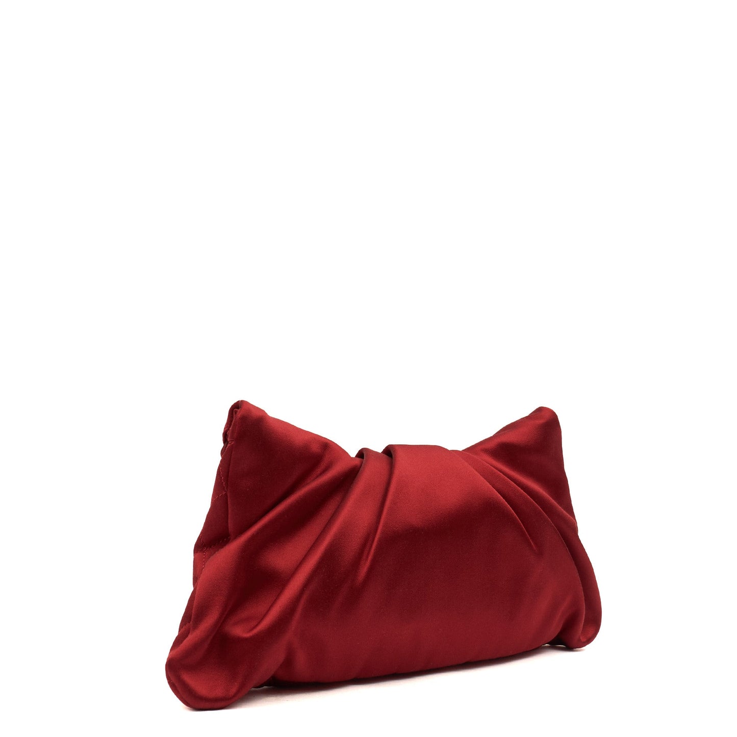 Chanel Clutch Clutch in Red, Fabric — Back View