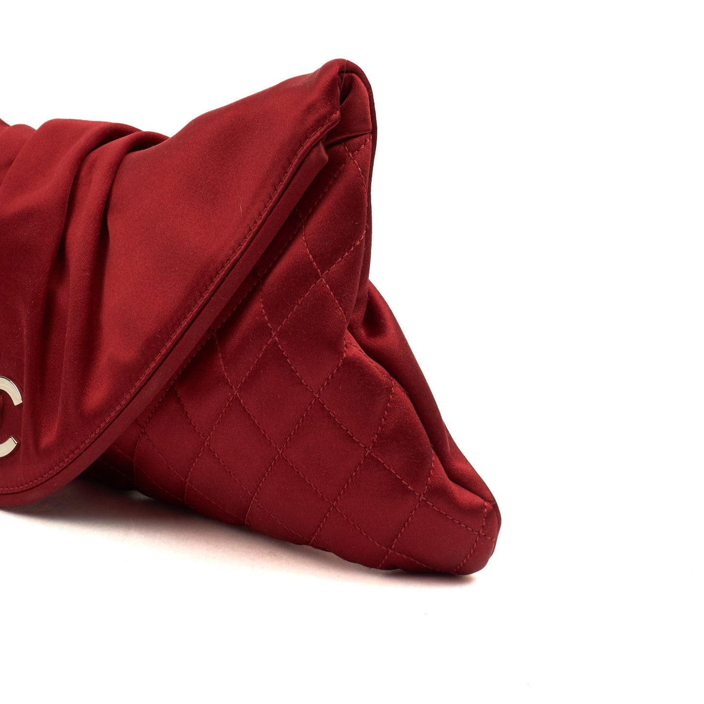 Chanel Clutch Clutch in Red, Fabric — Lifestyle View