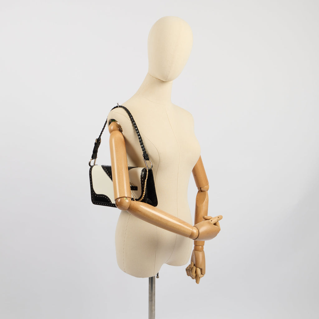 Christian Dior Trick Shoulder Bag in White, Leather — Lifestyle View