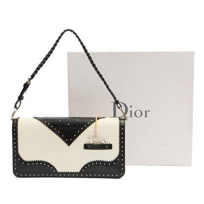 Christian Dior Trick Shoulder Bag in White, Leather — Side View
