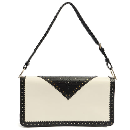 Christian Dior Trick Shoulder Bag in White, Leather — Top View
