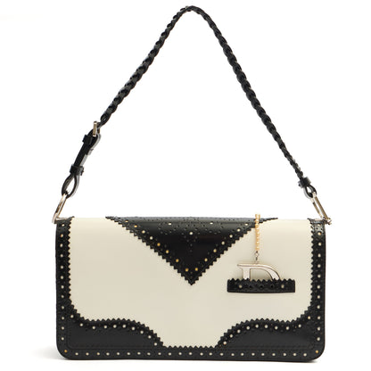 Christian Dior Trick Shoulder Bag in White, Leather — Front View