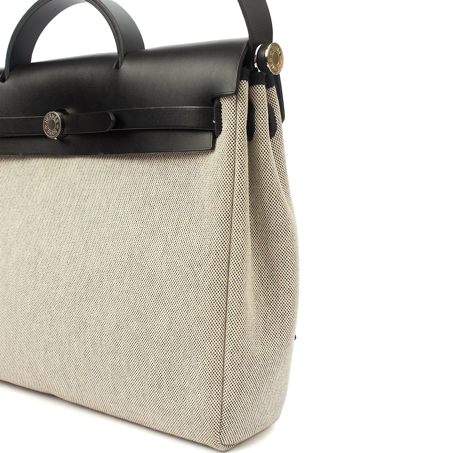 Hermes Tote Herbag Zip 31 in Black, Fabric — Alternate View 11