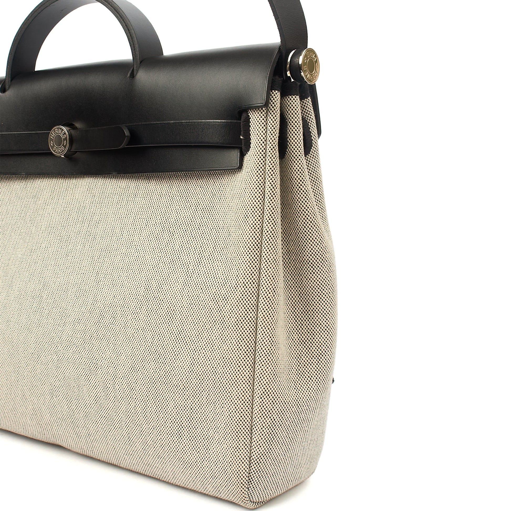 Hermes Tote Herbag Zip 31 in Black, Fabric — Alternate View 24