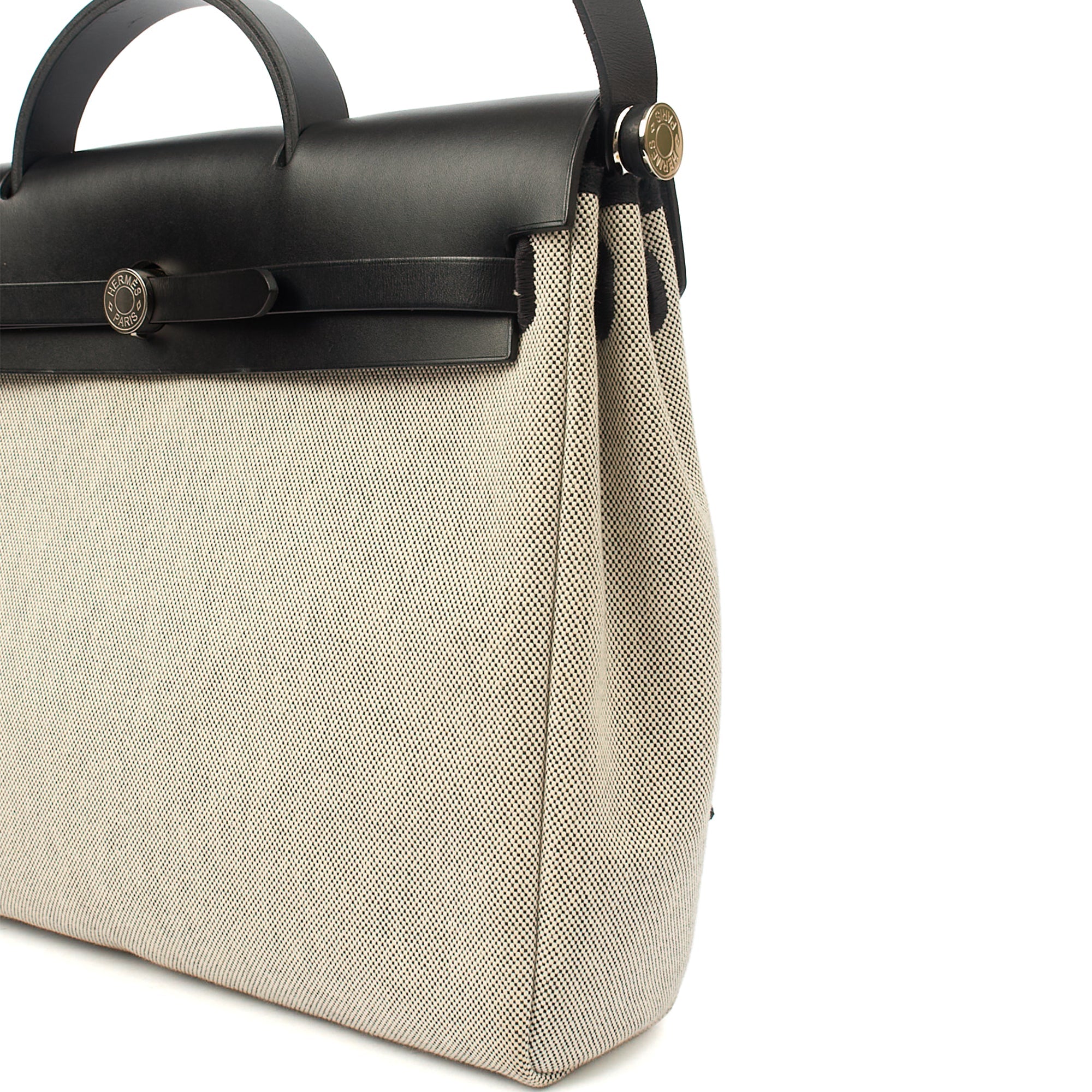 Hermes Tote Herbag Zip 31 in Black, Fabric — Alternate View 24