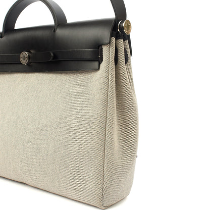 Hermes Tote Herbag Zip 31 in Black, Fabric — Alternate View 24