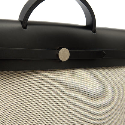 Hermes Tote Herbag Zip 31 in Black, Fabric — Alternate View 21