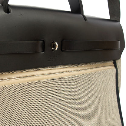 Hermes Tote Herbag Zip 31 in Black, Fabric — Alternate View 12