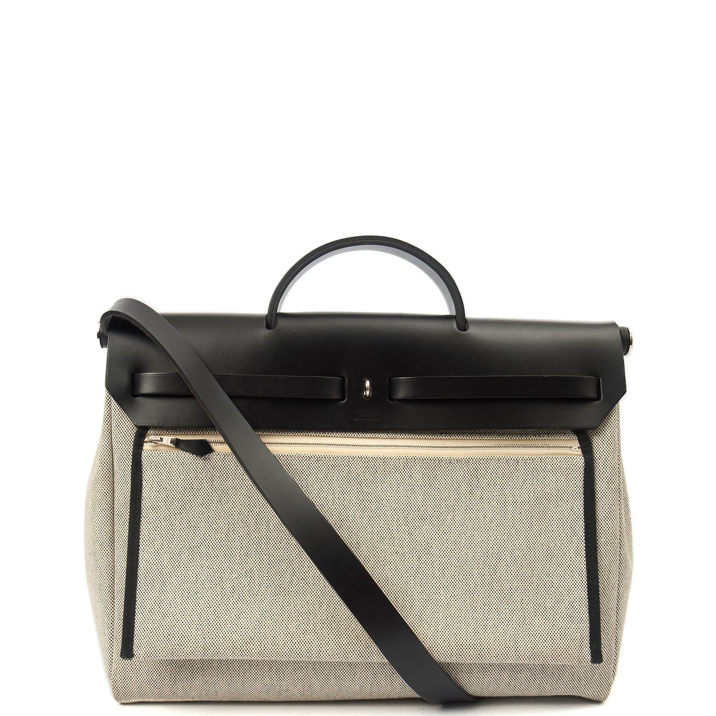 Hermes Tote Herbag Zip 31 in Black, Fabric — Alternate View 16