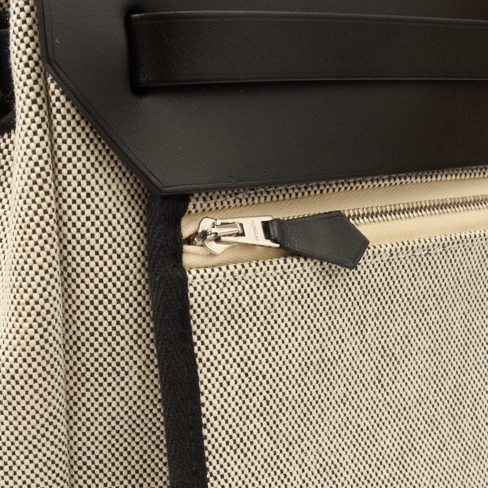 Hermes Tote Herbag Zip 31 in Black, Fabric — Alternate View 22