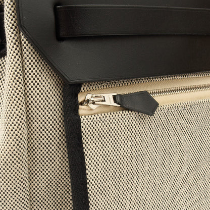 Hermes Tote Herbag Zip 31 in Black, Fabric — Alternate View 22