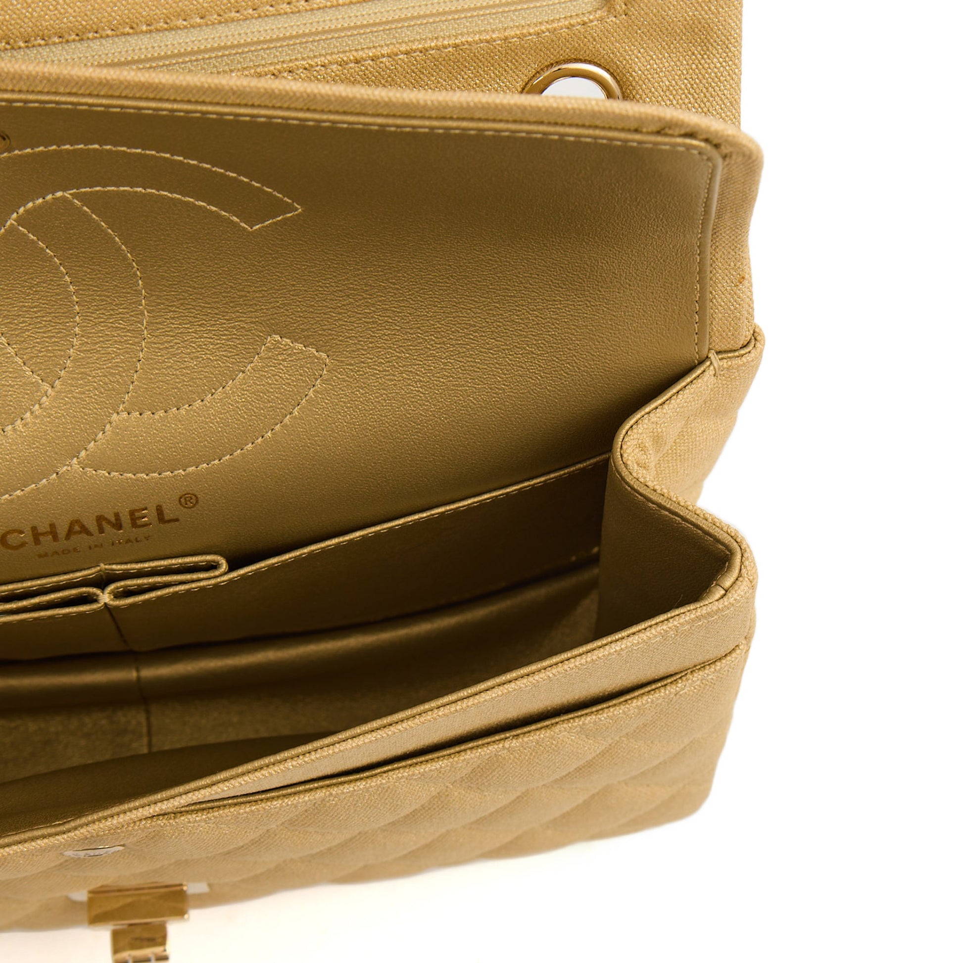 Chanel Shoulder Bag 2.55 Reissue - Medium in Metallic, Fabric — Alternate View 13